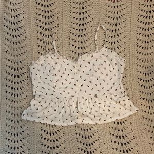 Floral button-up crop top
